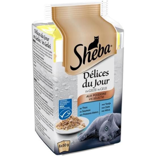 Sheba Sachet Fish Jelly 6x50g